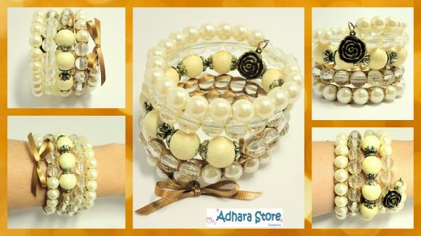 ⥾ Pulseira gold nude bracelete